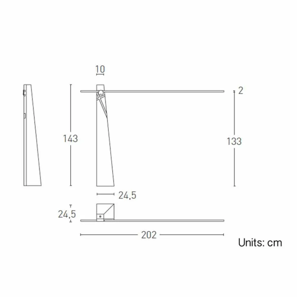 Staande lamp in massief eiken en staal Made in Italy, kostbaar - Calisto Viadurini