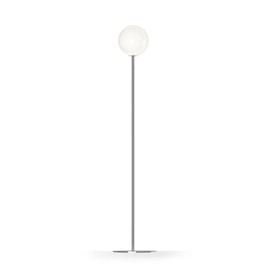Althea vloerlamp van gepolijst of satijngeborsteld glas, gemaakt in Italië. Viadurini