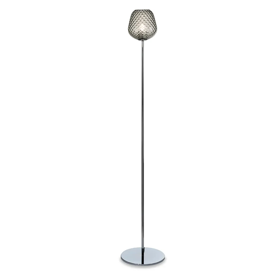 Vloerlamp van gelaagd of transparant glas, gemaakt in Italië - Elisia Viadurini