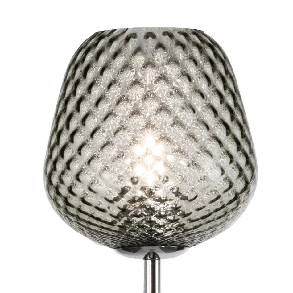 Vloerlamp van gelaagd of transparant glas, gemaakt in Italië - Elisia Viadurini