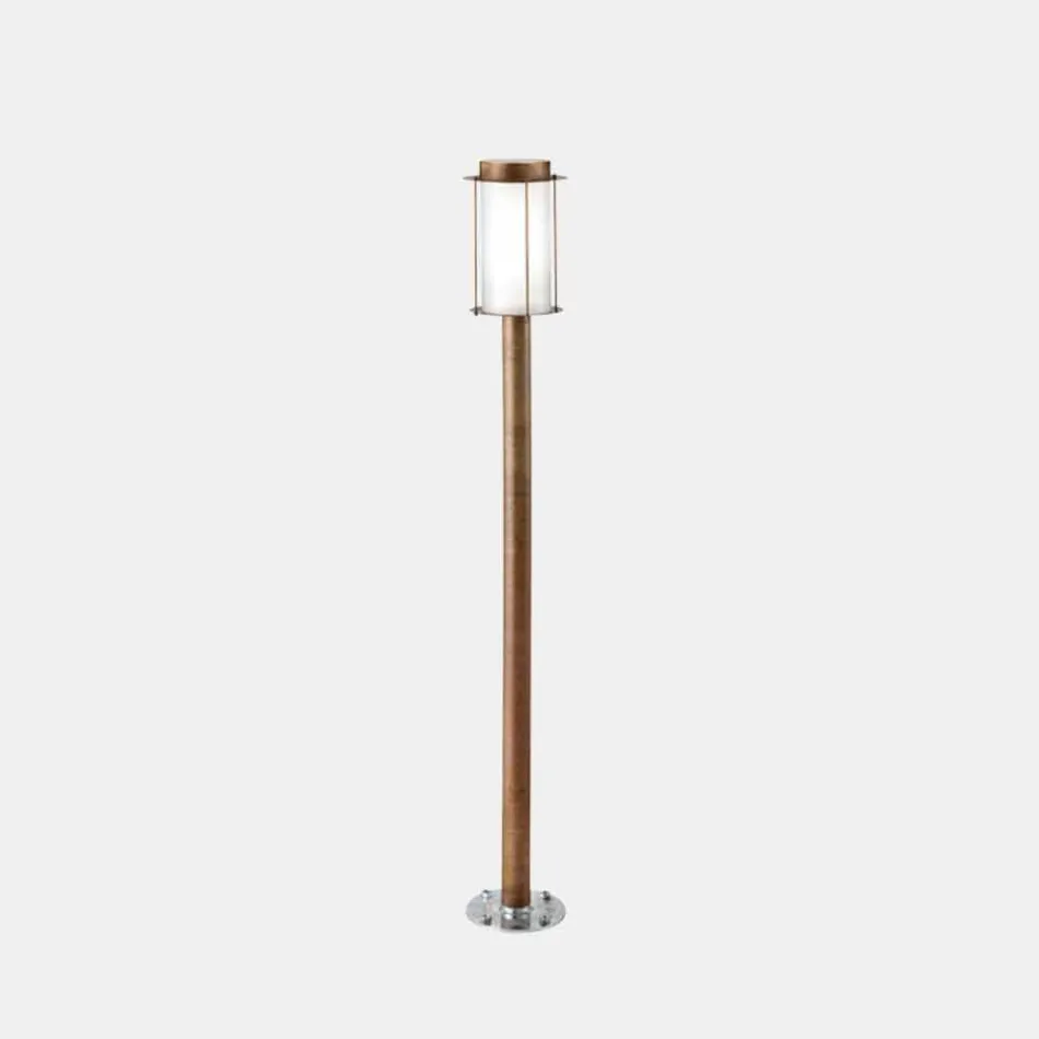 Vloerlamp Outdoor High Street Lamp in messing en glas - Loggia van Il Fanale Viadurini