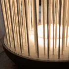 Led-vloerlamp in grijs technopolymeer en witte pvc-staven - Touch Viadurini