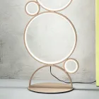 Moderne LED-vloerlamp in goud of zilver gelakt metaal - Punto Viadurini