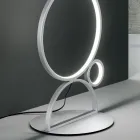 Moderne LED-vloerlamp in goud of zilver gelakt metaal - Punto Viadurini