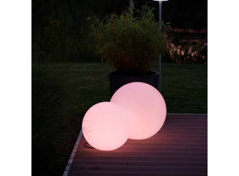 Veelkleurige led-vloerlamp in wit plastic, rond ontwerp - Globostar Viadurini