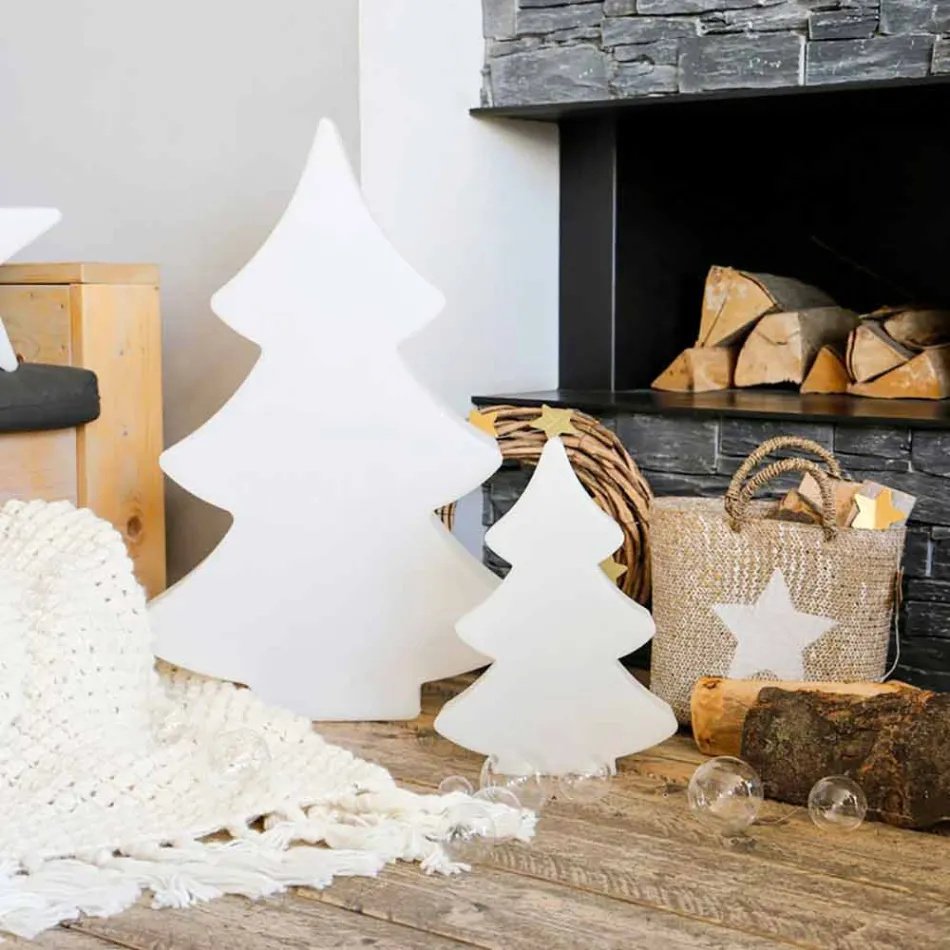 Staande lamp Led, Solar of E27 in kunststof kerstdesign - Alberostar Viadurini