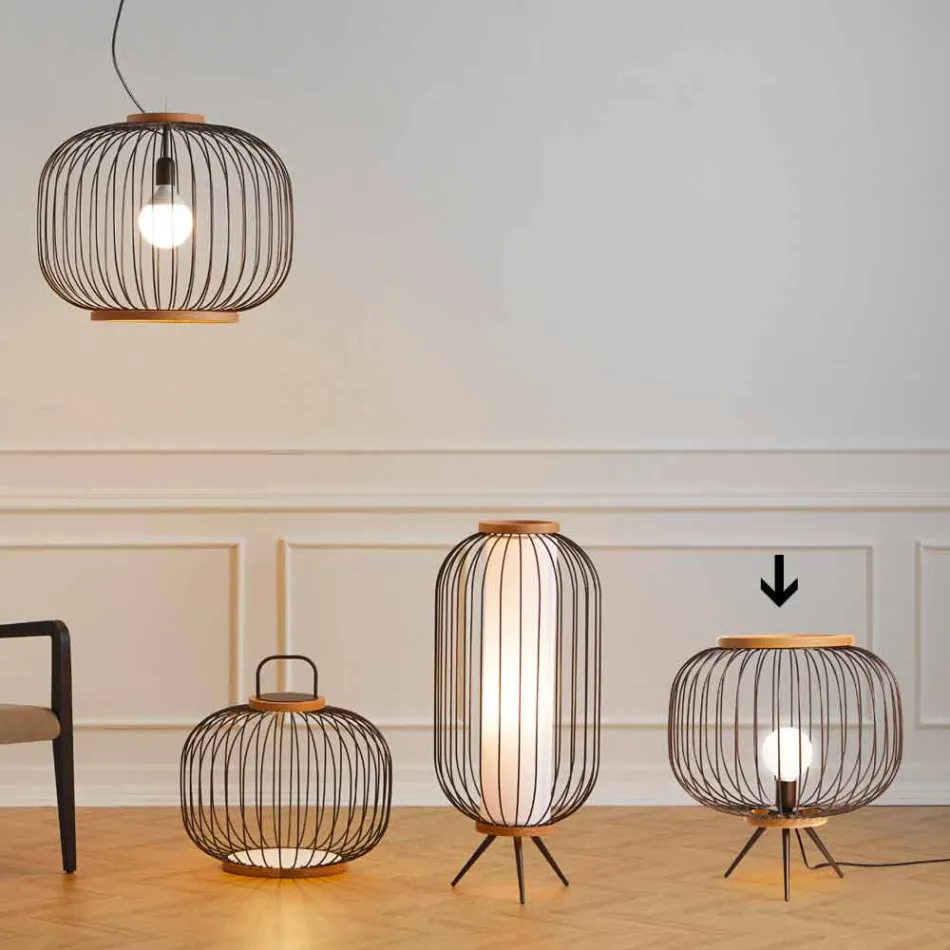 Lamp Hedendaags design geslepen stalen Ø48xh.52 cm Leira Viadurini