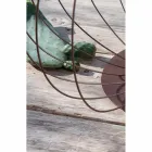 Vloer- of steunlamp in wit of brons metaaldraad - lantaarn Viadurini