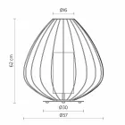 Vloer- of steunlamp in wit of brons metaaldraad - lantaarn Viadurini