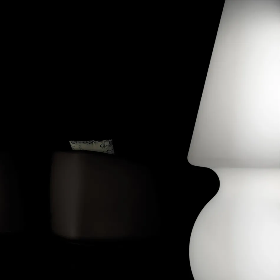 Alvarez staande buitenlamp met LED-verlichting, gemaakt van polyethyleen in Italië. Viadurini