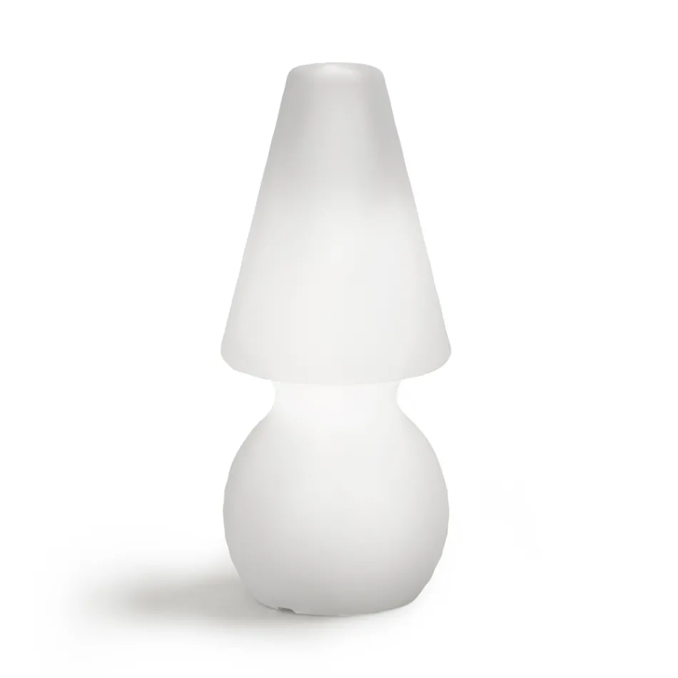 Alvarez staande buitenlamp met LED-verlichting, gemaakt van polyethyleen in Italië. Viadurini