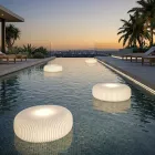 Disco buitenlamp in wit polyethyleen, gemaakt in Italië. Viadurini