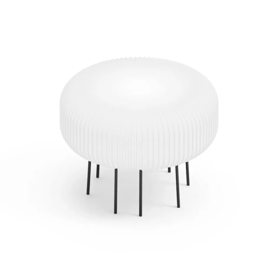 Disco buitenlamp in wit polyethyleen, gemaakt in Italië. Viadurini