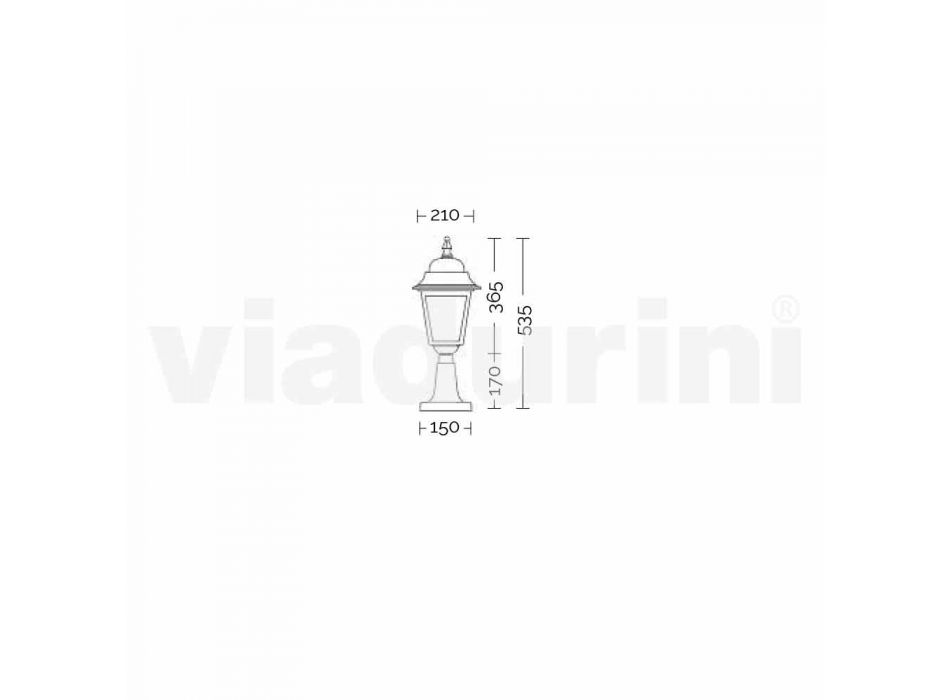 Aluminium buitenvloerlamp gemaakt in Italië, Aquilina Viadurini