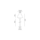 Buitenvloerlamp in messing en koper, gemaakt in Italië - Zwaard Viadurini