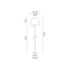 Buitenvloerlamp in messing en koper, gemaakt in Italië - Zwaard Viadurini