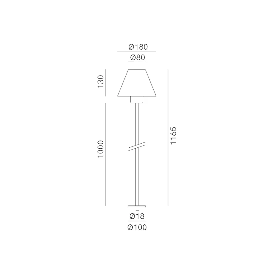 Buitenvloerlamp in messing en koper, gemaakt in Italië - Zwaard Viadurini