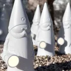 Led-vloerlamp voor buiten in modern design van wit technopolymeer - Nano Viadurini