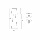 Indoor vloerlamp Slide Pivot helder wit gemaakt in Italië Viadurini