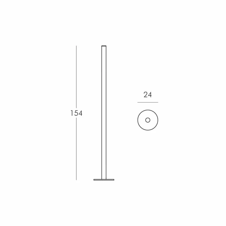 Schuif Flux slanke vloerlamp in methacrylaat geproduceerd in Italië Viadurini