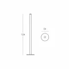 Schuif Flux slanke vloerlamp in methacrylaat geproduceerd in Italië Viadurini