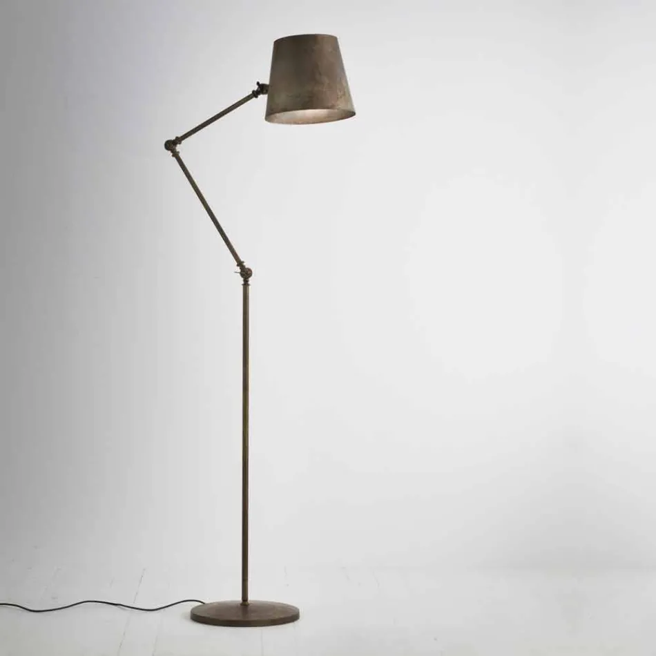 Beweegbare vloer lamp industriële stijl Reporter Il Fanale Viadurini