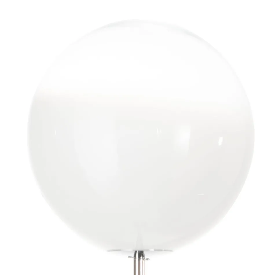 Isotta vloerlamp van wit gelaagd glas, gemaakt in Italië. Viadurini