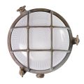 Decoratieve buitenlamp van messing met opaal/helder glas - Zeemeermin