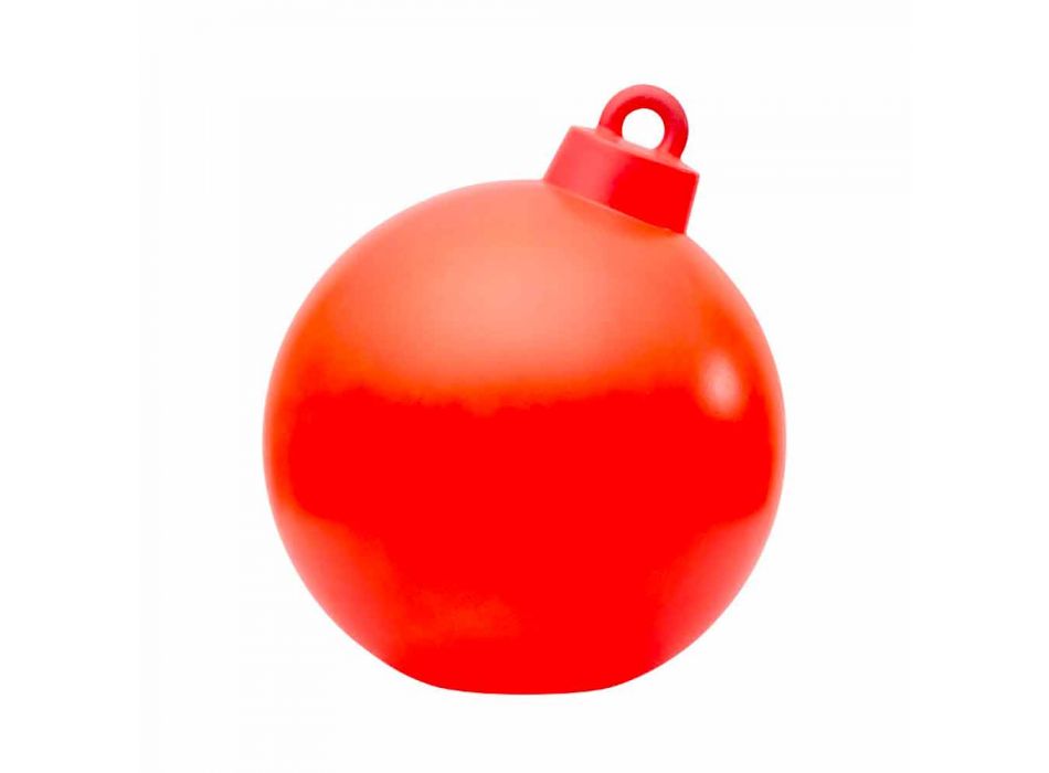 Decorlamp voor binnen of buiten rood, witte kerstbal - Pallastar Viadurini