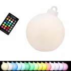 Decorlamp voor binnen of buiten rood, witte kerstbal - Pallastar Viadurini