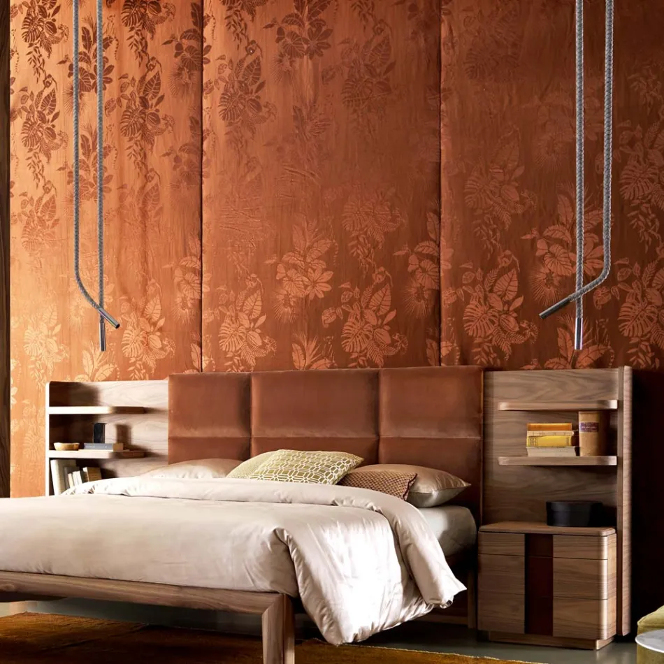 Grilli Snake made in Italy lederen en metalen designlamp Viadurini