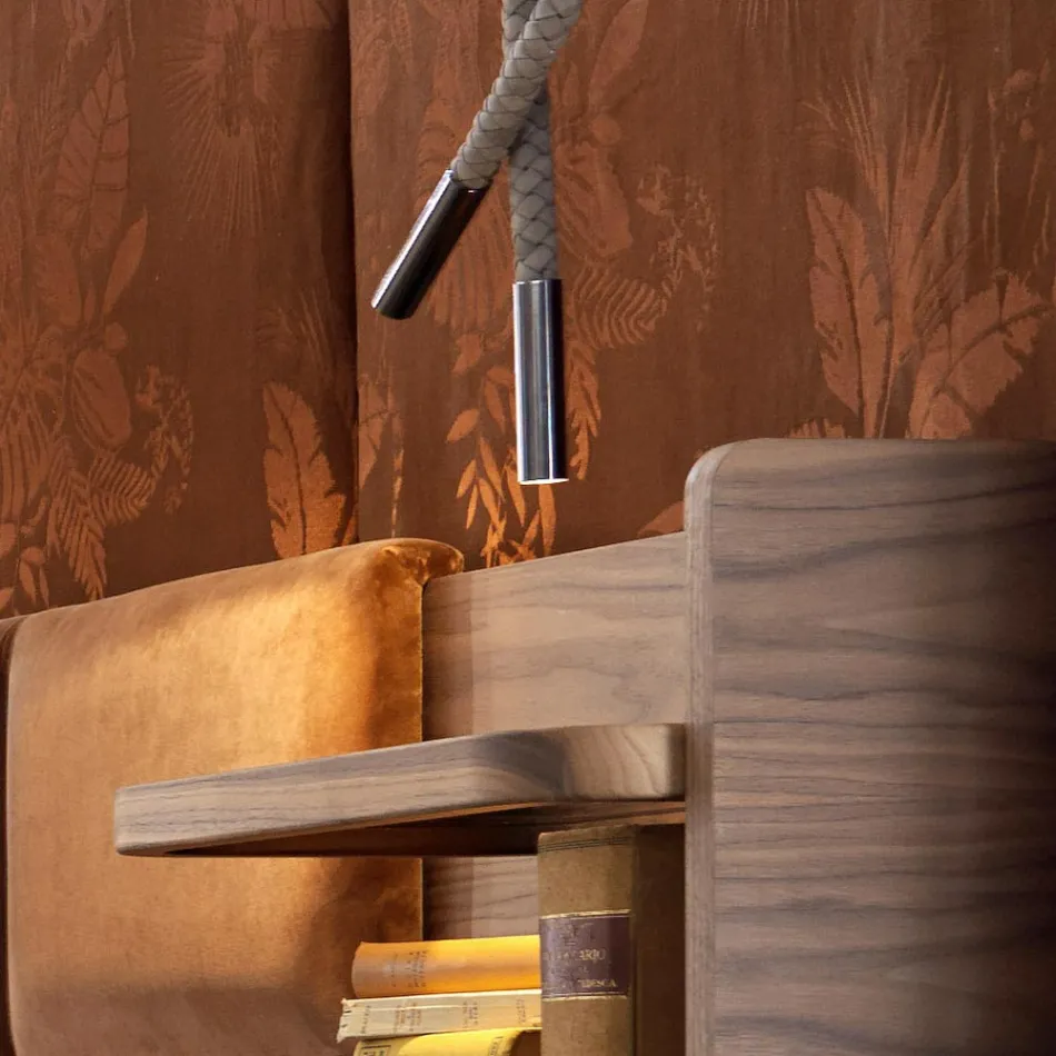 Grilli Snake made in Italy lederen en metalen designlamp Viadurini