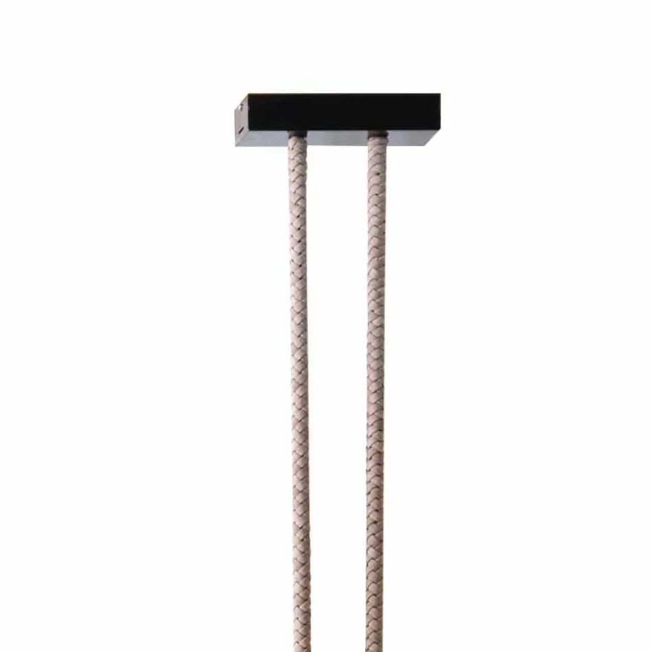 Grilli Snake made in Italy lederen en metalen designlamp Viadurini