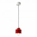 Design hanglamp in rood keramiek gemaakt in Italië Azië