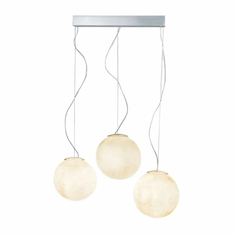 Suspension designlamp In-es.artdesign Tre Lune in verneveling Viadurini