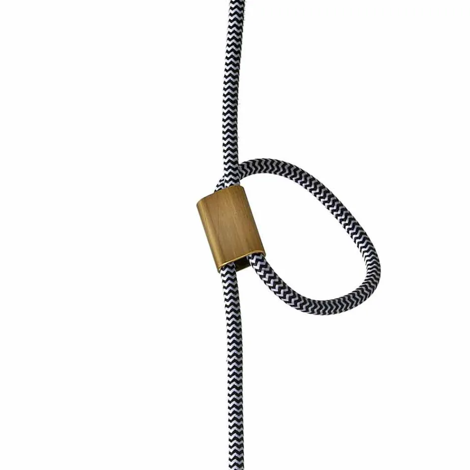 Hanglamp gemaakt van hout en keramiek gemaakt in Italië, Azië Viadurini