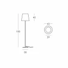 Staande lamp ontwerp Ali Baba Steel Glijbaan metaal gemaakt in Italië Viadurini