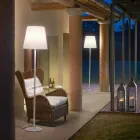 Staande lamp ontwerp Ali Baba Steel Glijbaan metaal gemaakt in Italië Viadurini