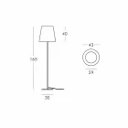 Staande lamp ontwerp Ali Baba Steel Glijbaan metaal gemaakt in Italië Viadurini