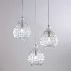 Designlamp van glas en metaal, gemaakt in Italië, voor een stijlvolle inrichting - Atlas Viadurini