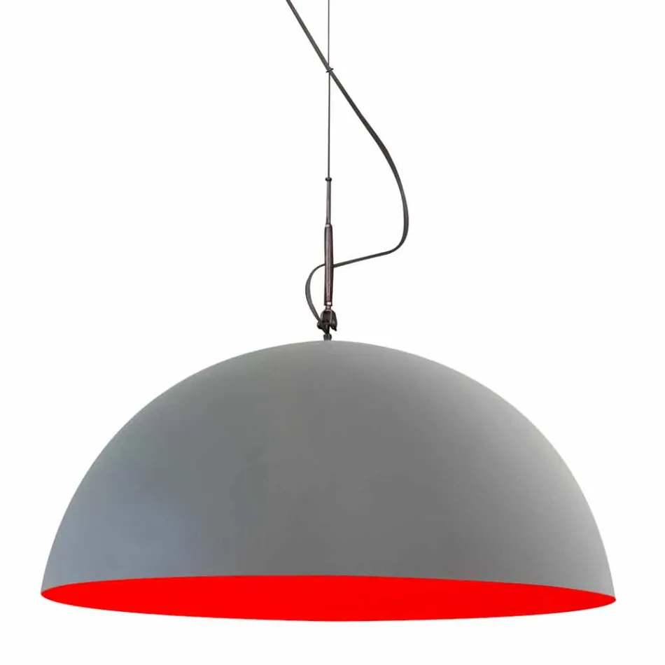 Hangende designlamp In-es.artdesign Half Moon Cement verf Viadurini