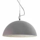 Hangende designlamp In-es.artdesign Half Moon Cement verf Viadurini