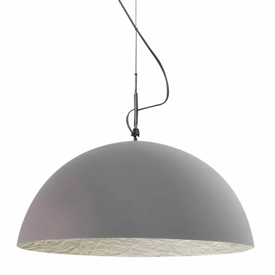 Hangende designlamp In-es.artdesign Half Moon Cement verf Viadurini