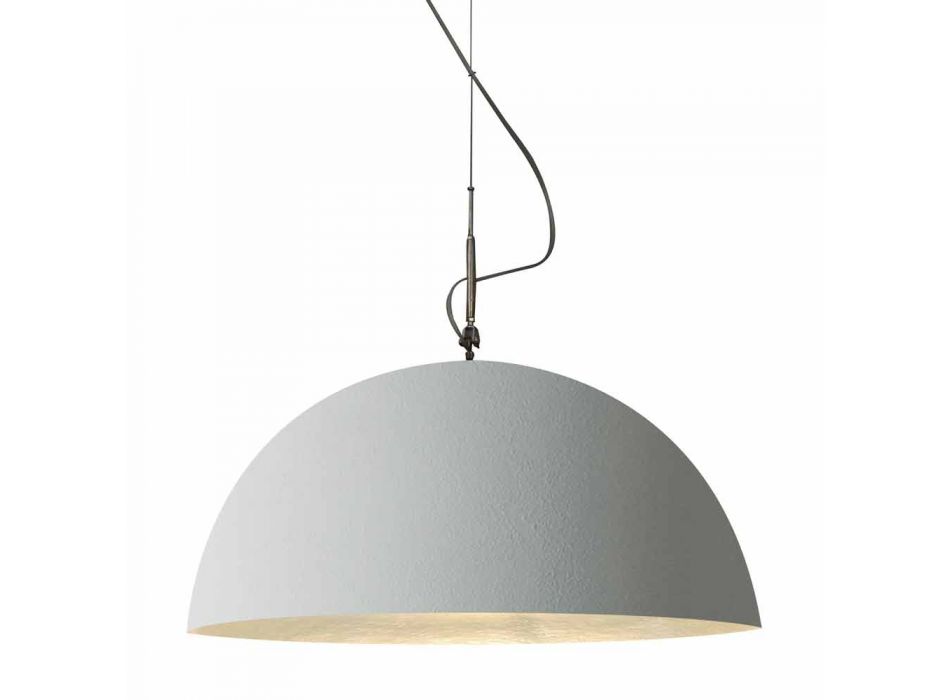 Hangende designlamp In-es.artdesign Half Moon Cement verf Viadurini