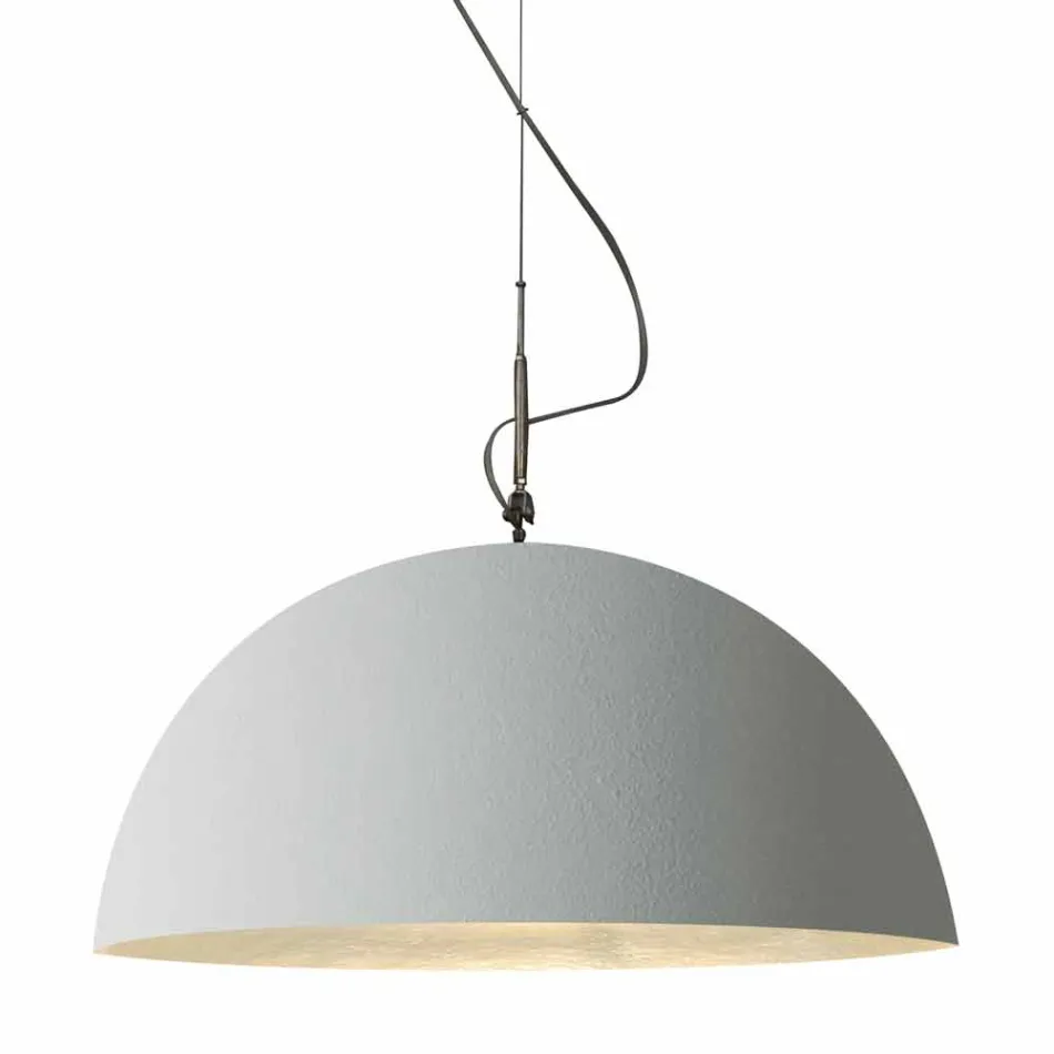 Hangende designlamp In-es.artdesign Half Moon Cement verf Viadurini