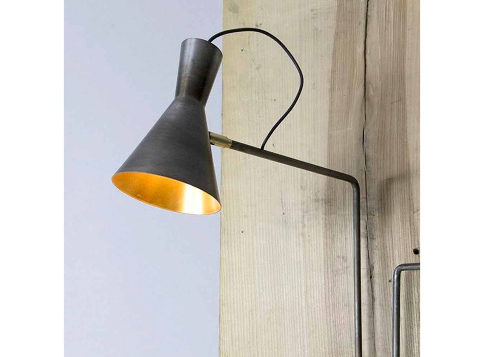 Dubbele wandlamp handgemaakt in ijzer en aluminium Made in Italy - Selina Viadurini