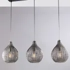 Elegante lamp van glas en metaal, gemaakt in Italië, voor verfijnde interieurs - Atlas Viadurini