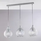 Elegante lamp van glas en metaal, gemaakt in Italië, voor verfijnde interieurs - Atlas Viadurini