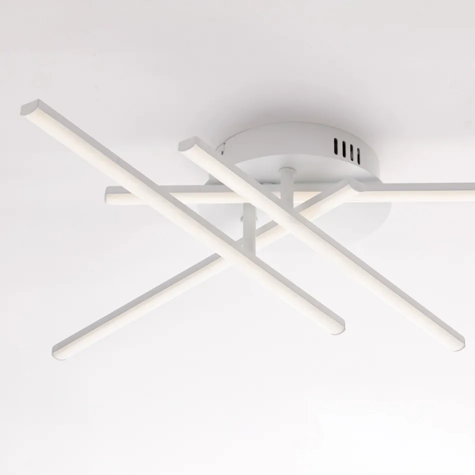 Elegante lamp van glas en metaal, gemaakt in Italië, voor verfijnde interieurs - Idra Viadurini