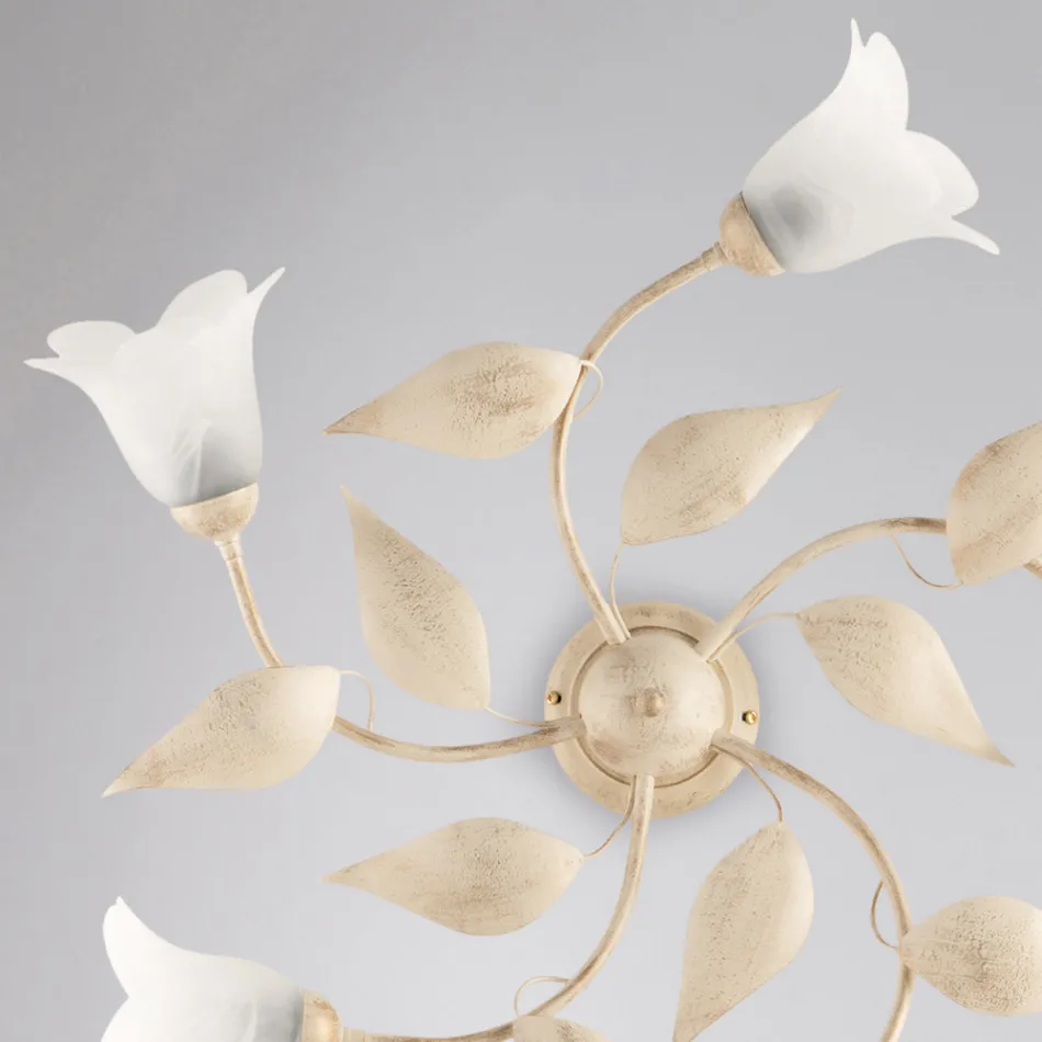 Elegante lamp van glas en metaal, gemaakt in Italië, voor verfijnde interieurs – Sirio Viadurini